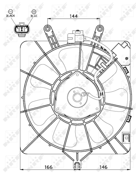 NRF Ventilatorwiel-motorkoeling 47512