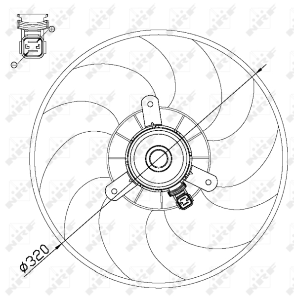 NRF Ventilatorwiel-motorkoeling 47514