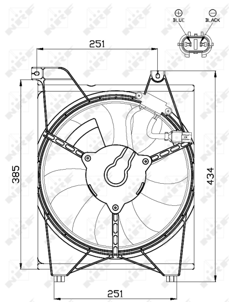 NRF Ventilatorwiel-motorkoeling 47515