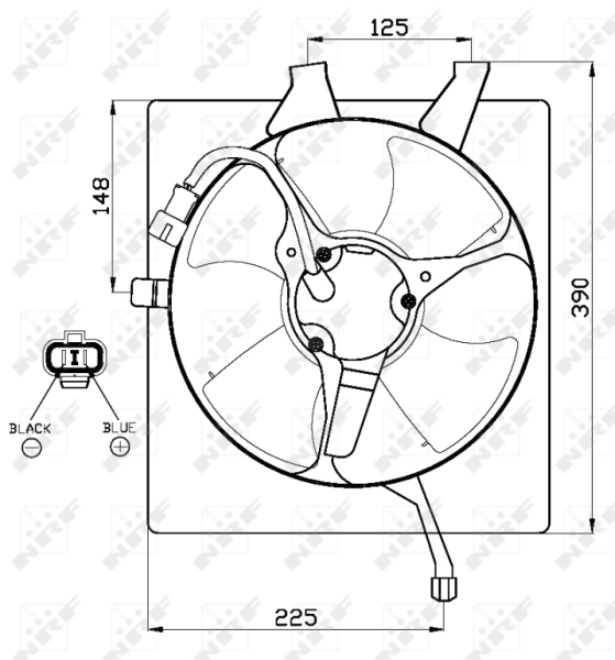 NRF Ventilatorwiel-motorkoeling 47517