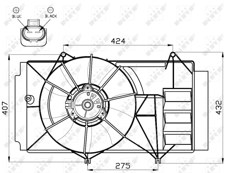 NRF Ventilatorwiel-motorkoeling 47525