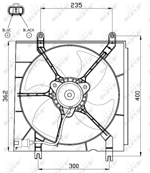 NRF Ventilatorwiel-motorkoeling 47526