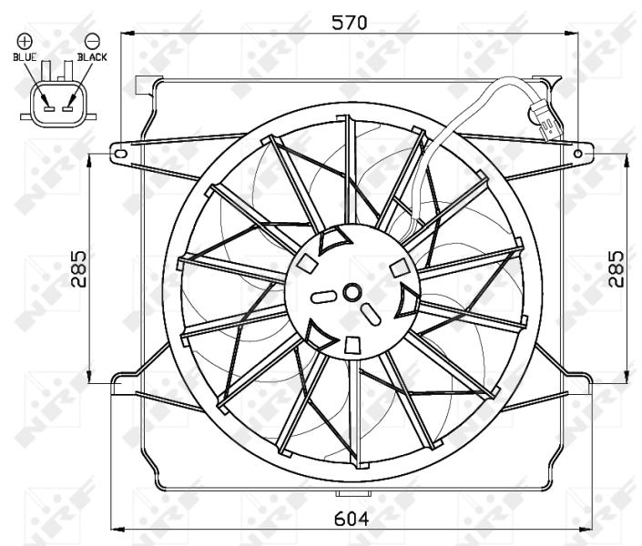 NRF Ventilatorwiel-motorkoeling 47529