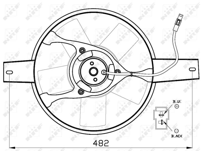 NRF Ventilatorwiel-motorkoeling 47540