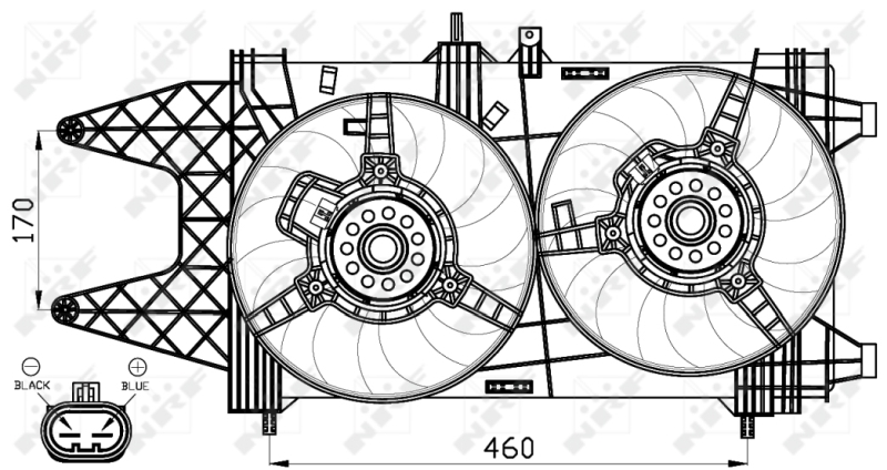 NRF Ventilatorwiel-motorkoeling 47542