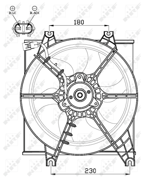NRF Ventilatorwiel-motorkoeling 47546
