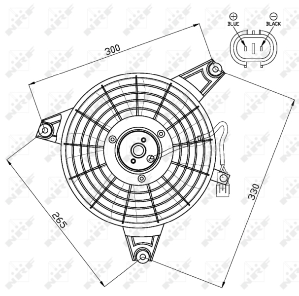 NRF Ventilatorwiel-motorkoeling 47548