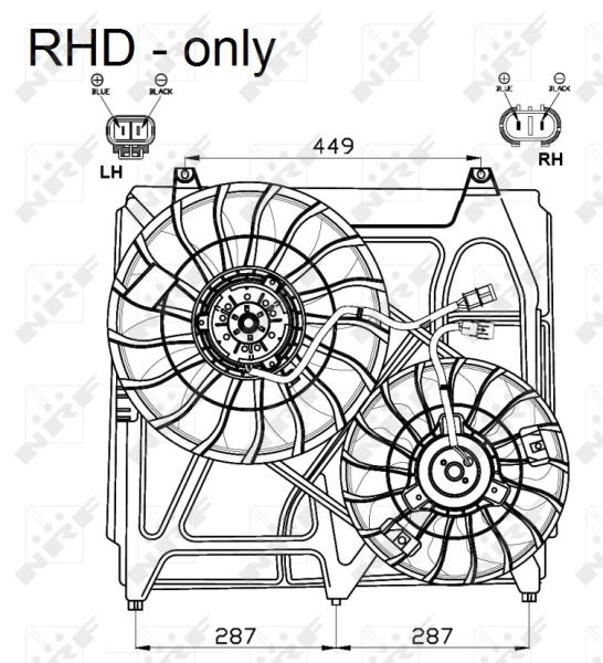 NRF Ventilatorwiel-motorkoeling 47549