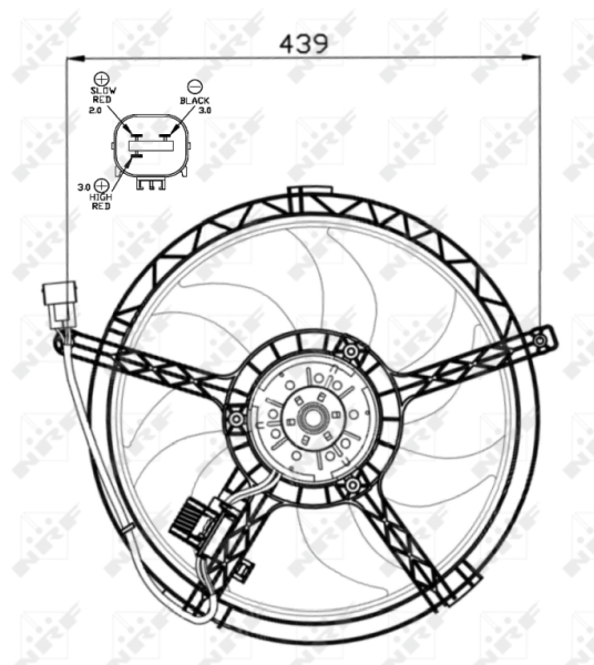 NRF Ventilatorwiel-motorkoeling 47553