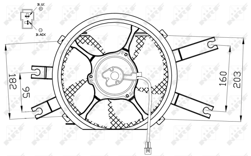 NRF Ventilatorwiel-motorkoeling 47554