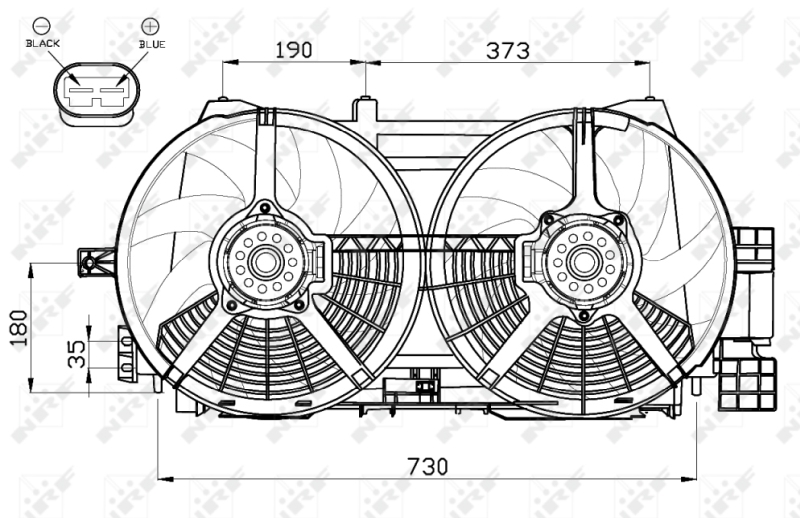 NRF Ventilatorwiel-motorkoeling 47556