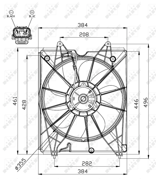 Ventilatorwiel-motorkoeling NRF 47563