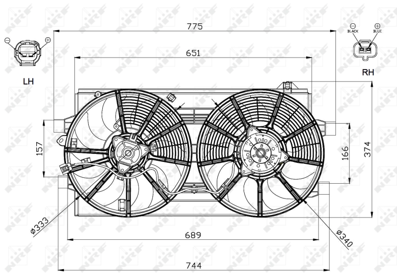 NRF Ventilatorwiel-motorkoeling 47570