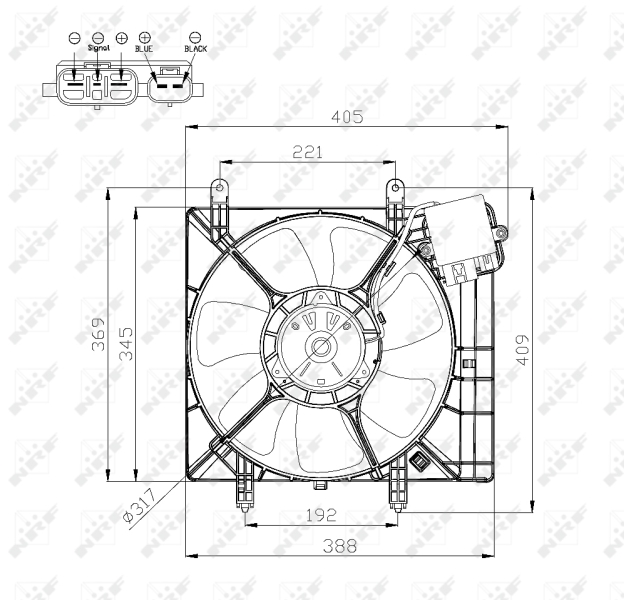 NRF Ventilatorwiel-motorkoeling 47575