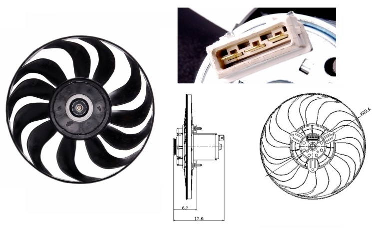 Ventilatorwiel-motorkoeling NRF 47641