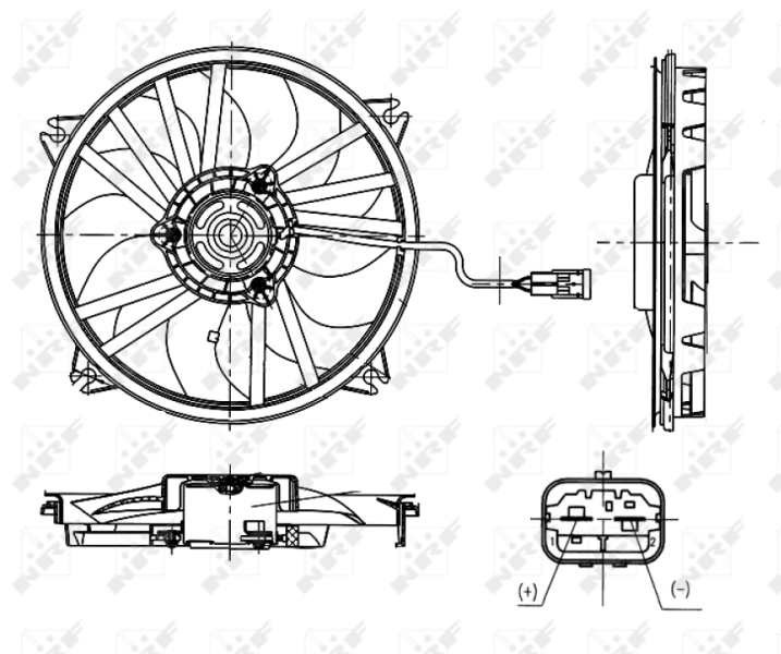 NRF Ventilatorwiel-motorkoeling 47665