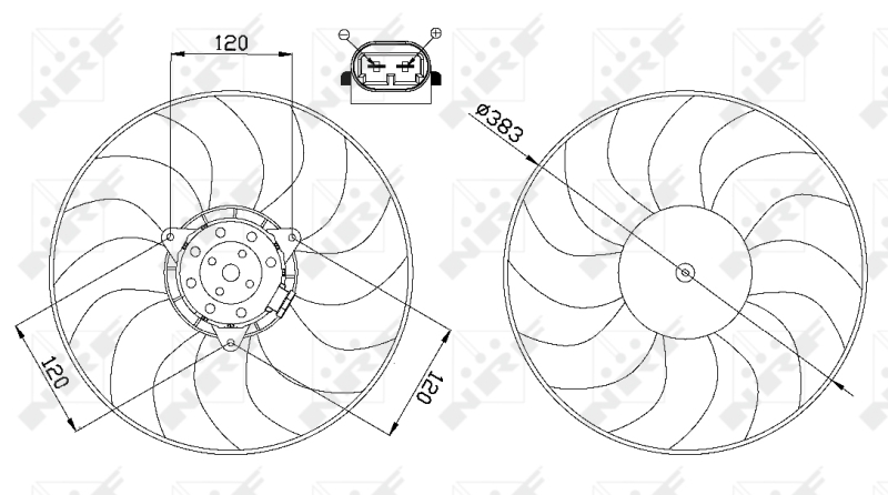 NRF Ventilatorwiel-motorkoeling 47666