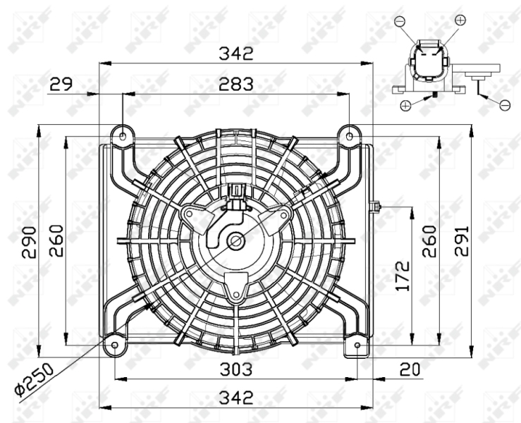 NRF Ventilatorwiel-motorkoeling 47668