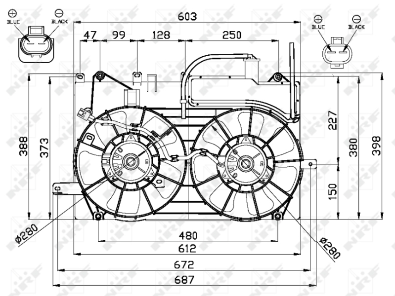 NRF Ventilatorwiel-motorkoeling 47673