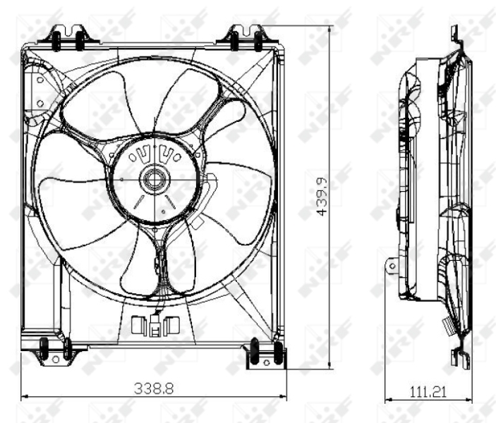 Ventilatorwiel-motorkoeling NRF 47677