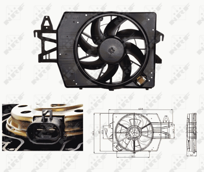 Ventilatorwiel-motorkoeling NRF 47682