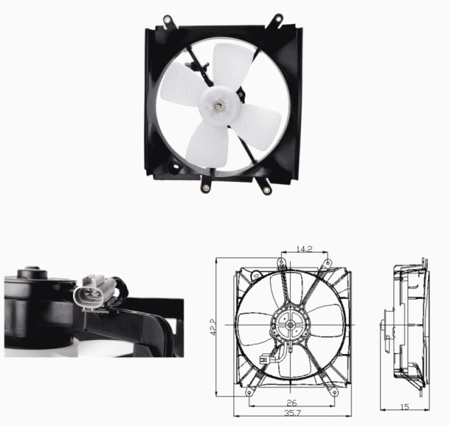 Ventilatorwiel-motorkoeling NRF 47693