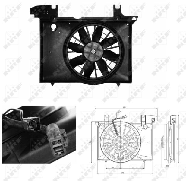 Ventilatorwiel-motorkoeling NRF 47703