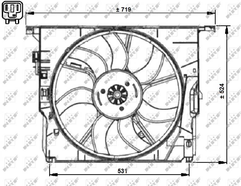 NRF Ventilatorwiel-motorkoeling 47727