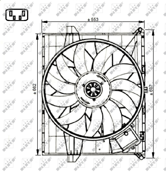 NRF Ventilatorwiel-motorkoeling 47731