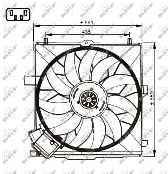 NRF Ventilatorwiel-motorkoeling 47732