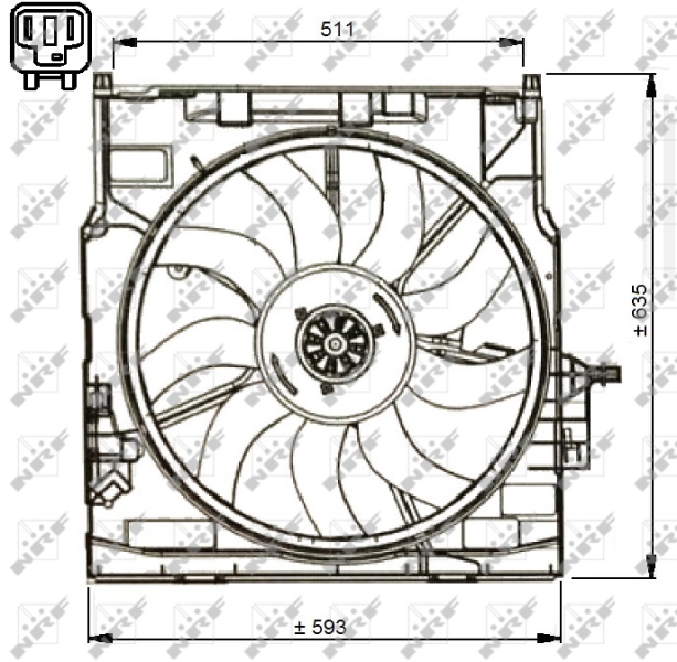 NRF Ventilatorwiel-motorkoeling 47734