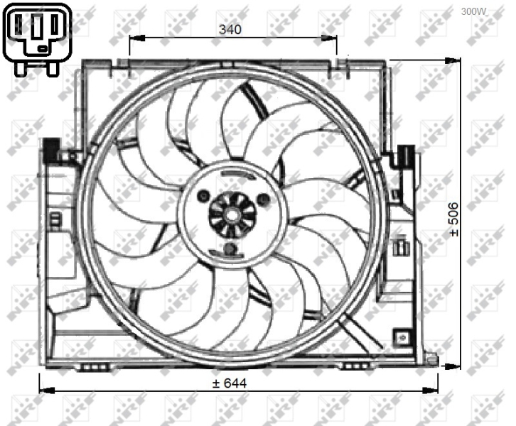 NRF Ventilatorwiel-motorkoeling 47735