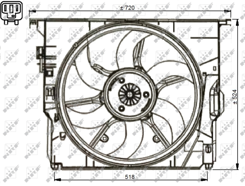 NRF Ventilatorwiel-motorkoeling 47737