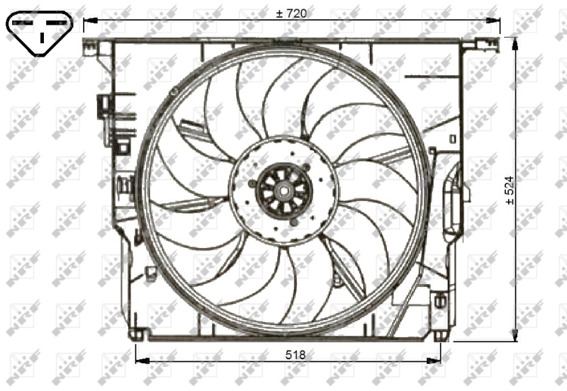 NRF Ventilatorwiel-motorkoeling 47739