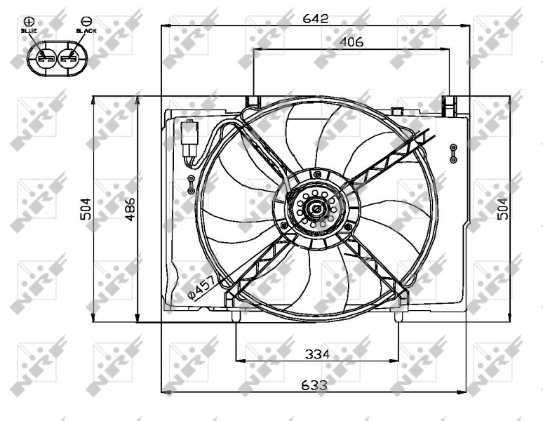 Ventilatorwiel-motorkoeling NRF 47741