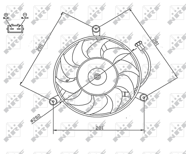 Ventilatorwiel-motorkoeling NRF 47745