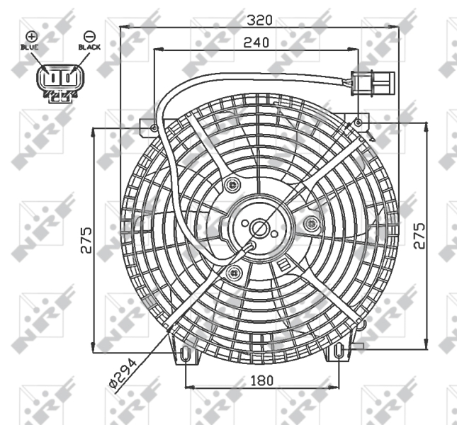 Ventilatorwiel-motorkoeling NRF 47752