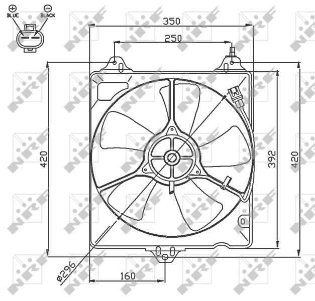 Ventilatorwiel-motorkoeling NRF 47753