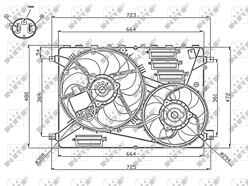 Ventilatorwiel-motorkoeling NRF 47755