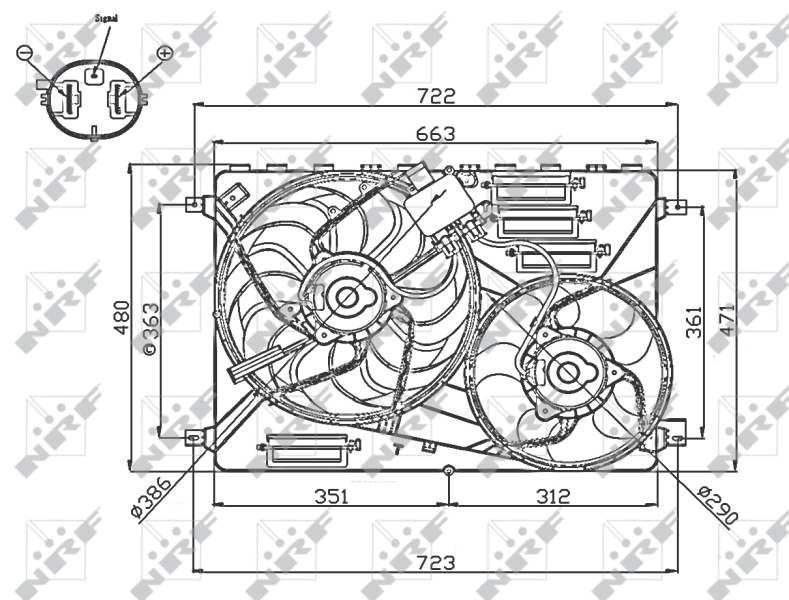 Ventilatorwiel-motorkoeling NRF 47756