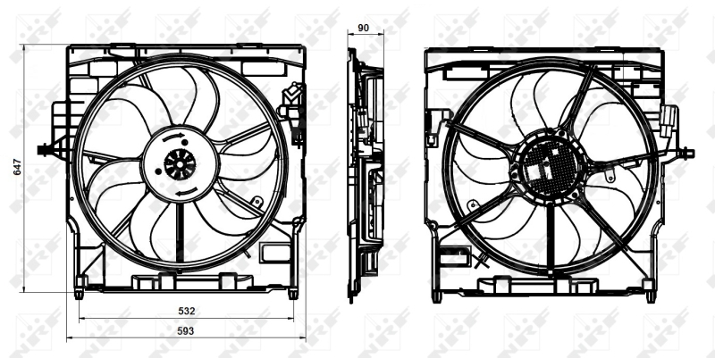 NRF Ventilatorwiel-motorkoeling 47837