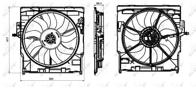 NRF Ventilatorwiel-motorkoeling 47845