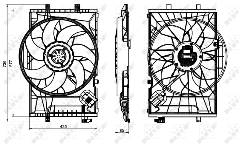 NRF Ventilatorwiel-motorkoeling 47846