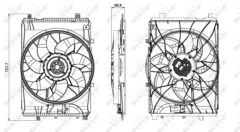 NRF Ventilatorwiel-motorkoeling 47850