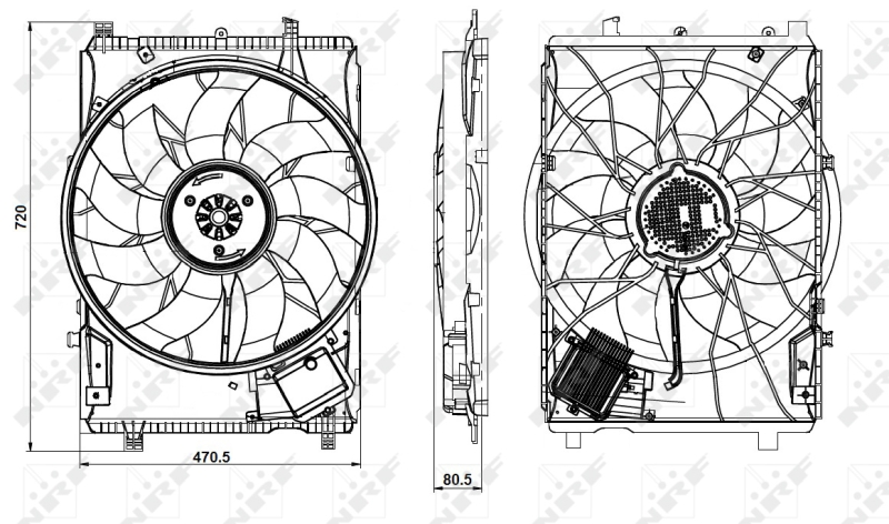 NRF Ventilatorwiel-motorkoeling 47853