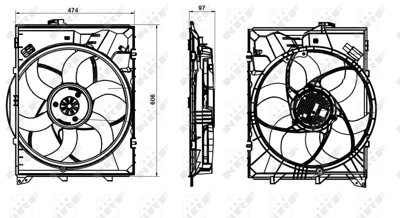 NRF Ventilatorwiel-motorkoeling 47862