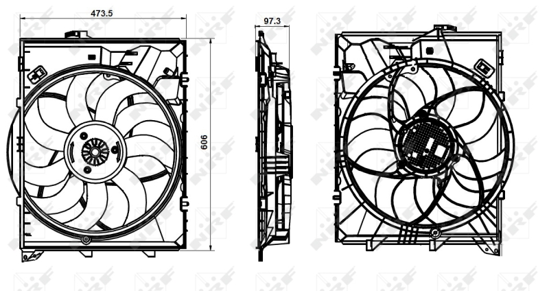 NRF Ventilatorwiel-motorkoeling 47863