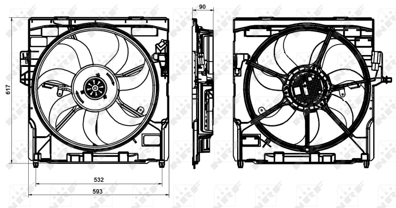 NRF Ventilatorwiel-motorkoeling 47864