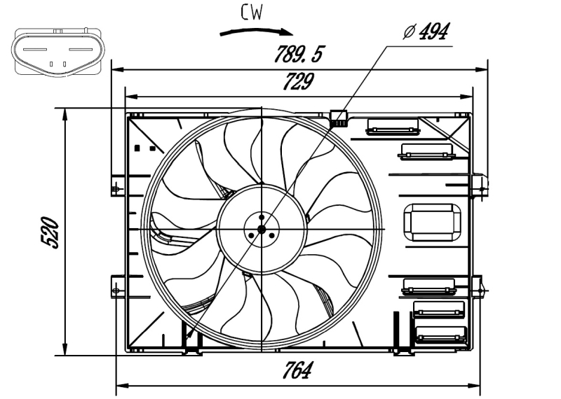 NRF Ventilatorwiel-motorkoeling 47918