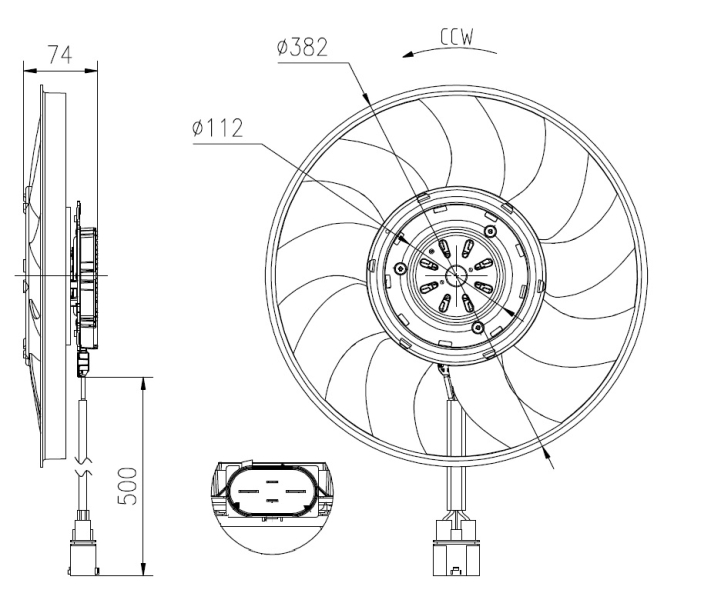 NRF Ventilatorwiel-motorkoeling 47919